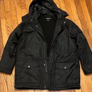 London fog black coat.